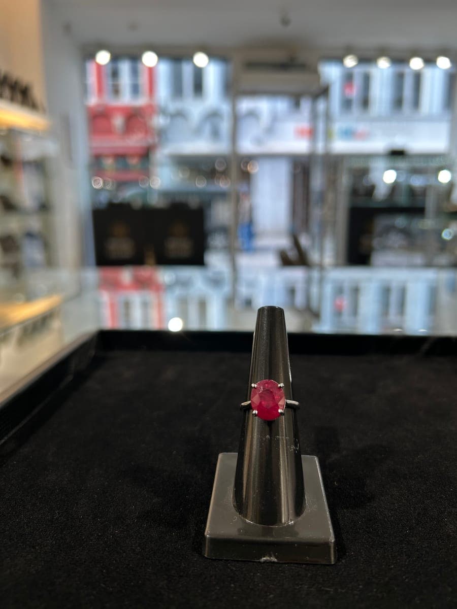 White Gold Ruby Ring