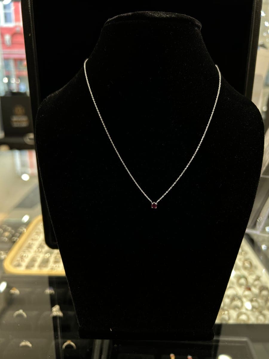 White Gold Ruby Pendant