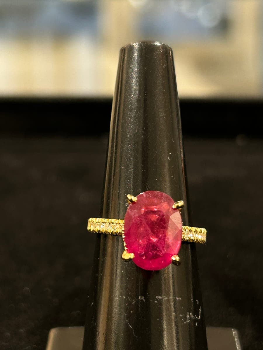 Yellow Gold Ruby & Diamond Ring