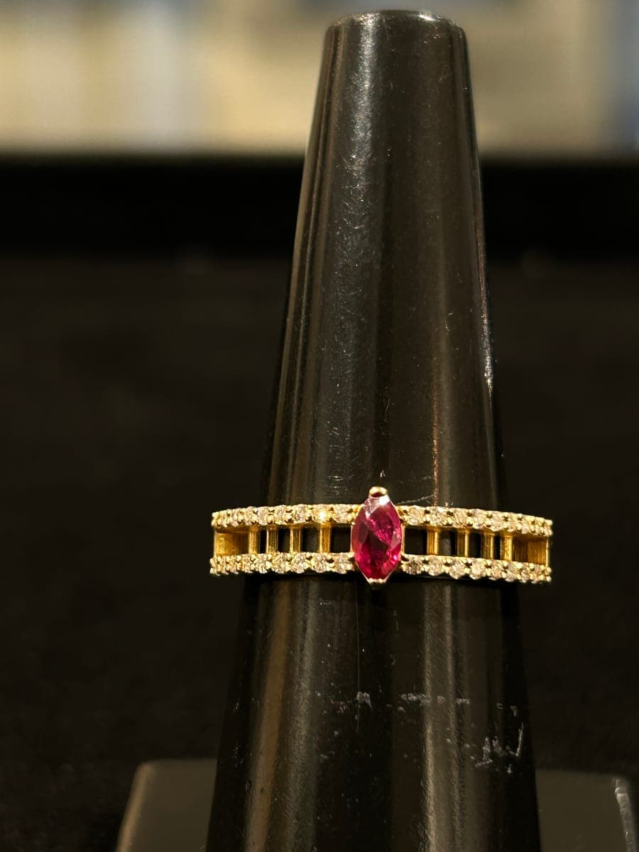 Yellow Gold Ruby & Diamond Ring