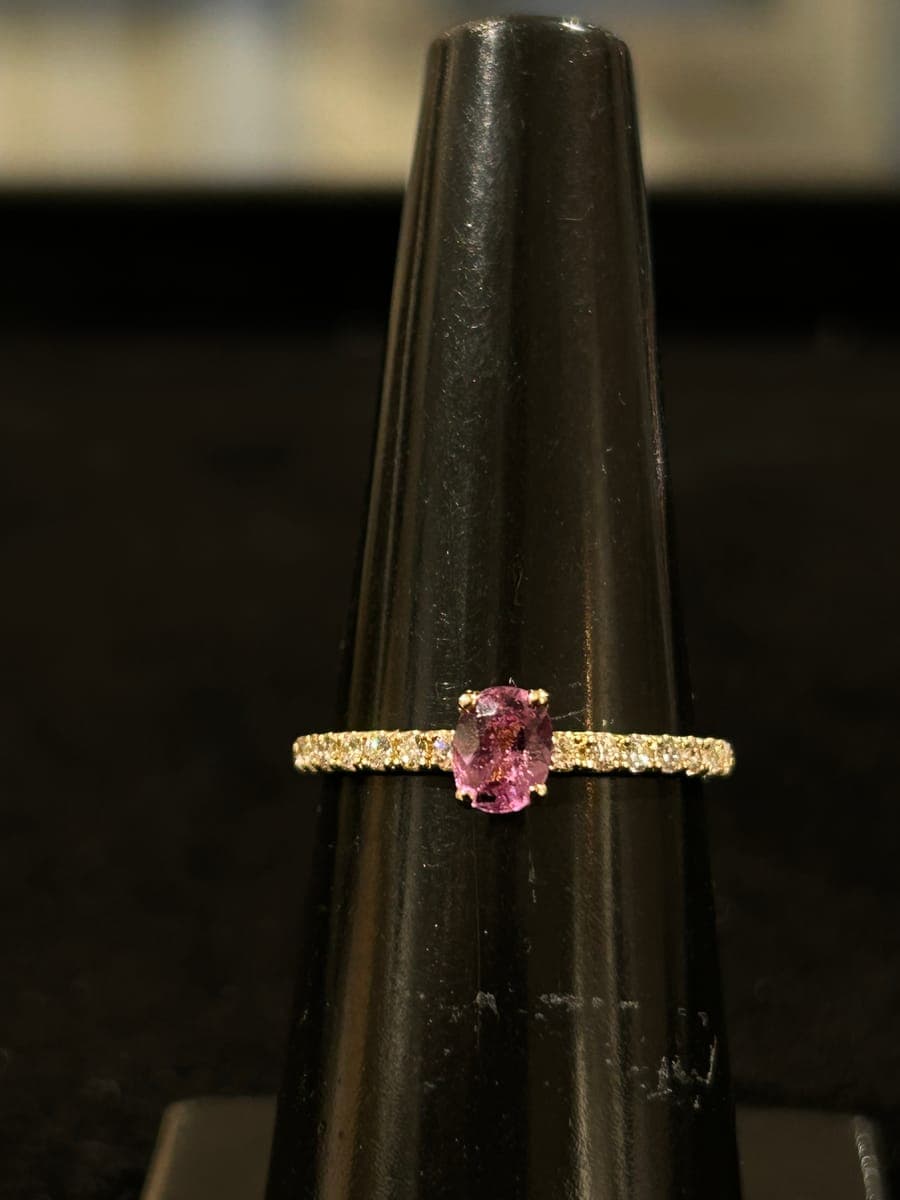 Yellow Gold Sapphire & Diamond Ring