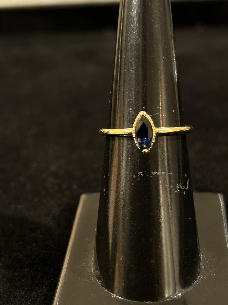 Yellow Gold Sapphire & Diamond Ring