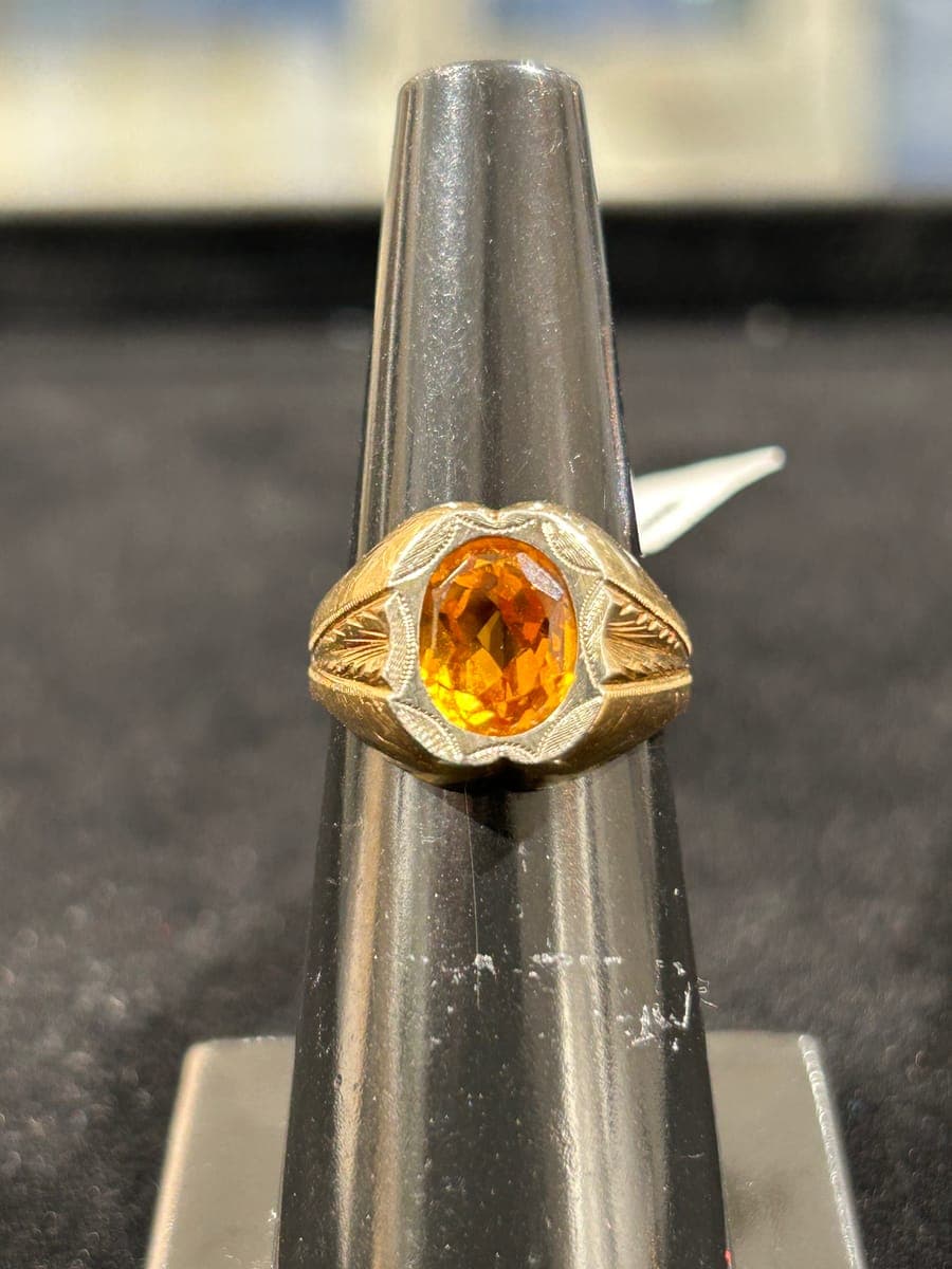 Yellow Gold Citrine Ring