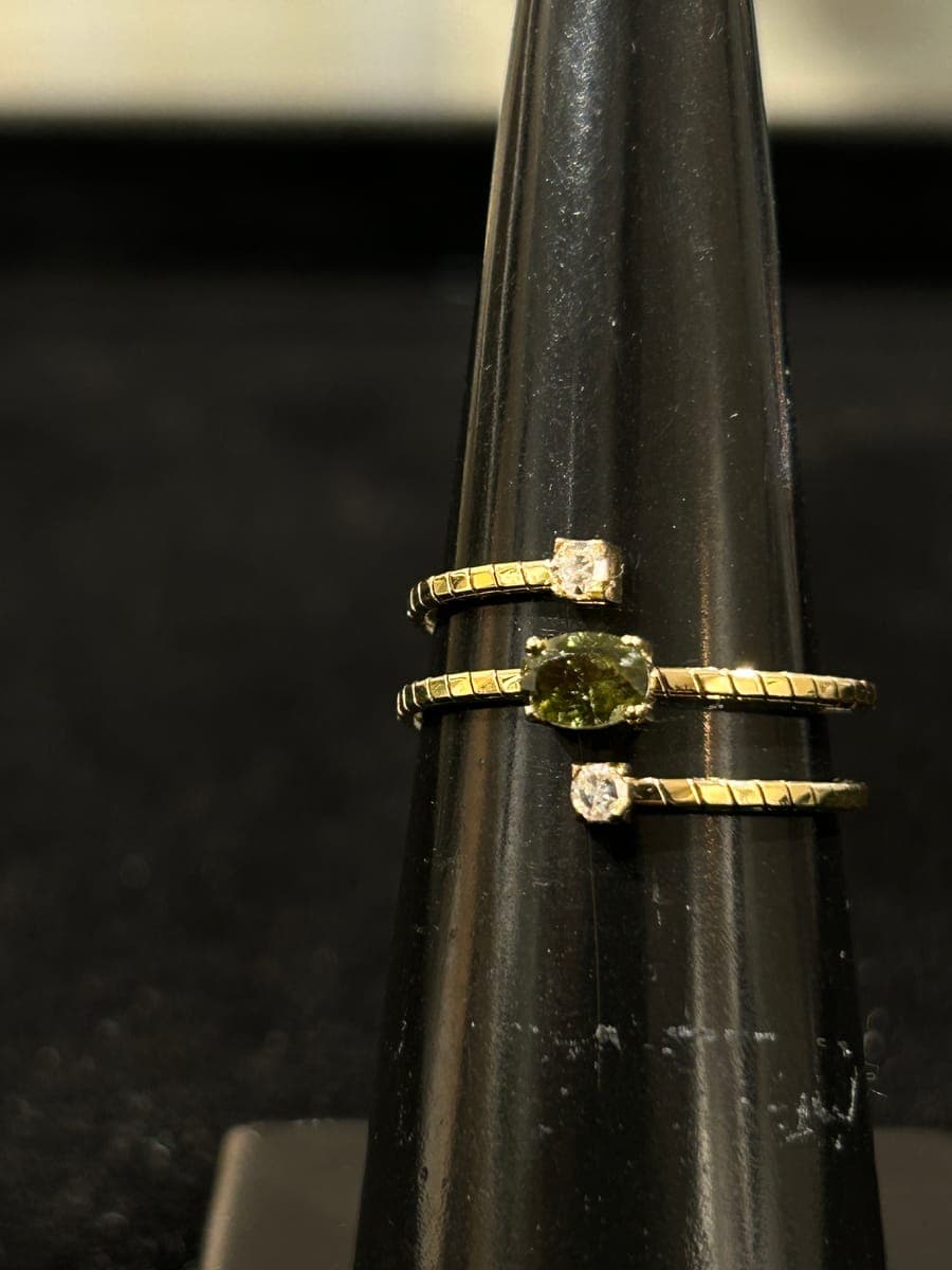 Yellow Gold Sapphire & Diamond Ring