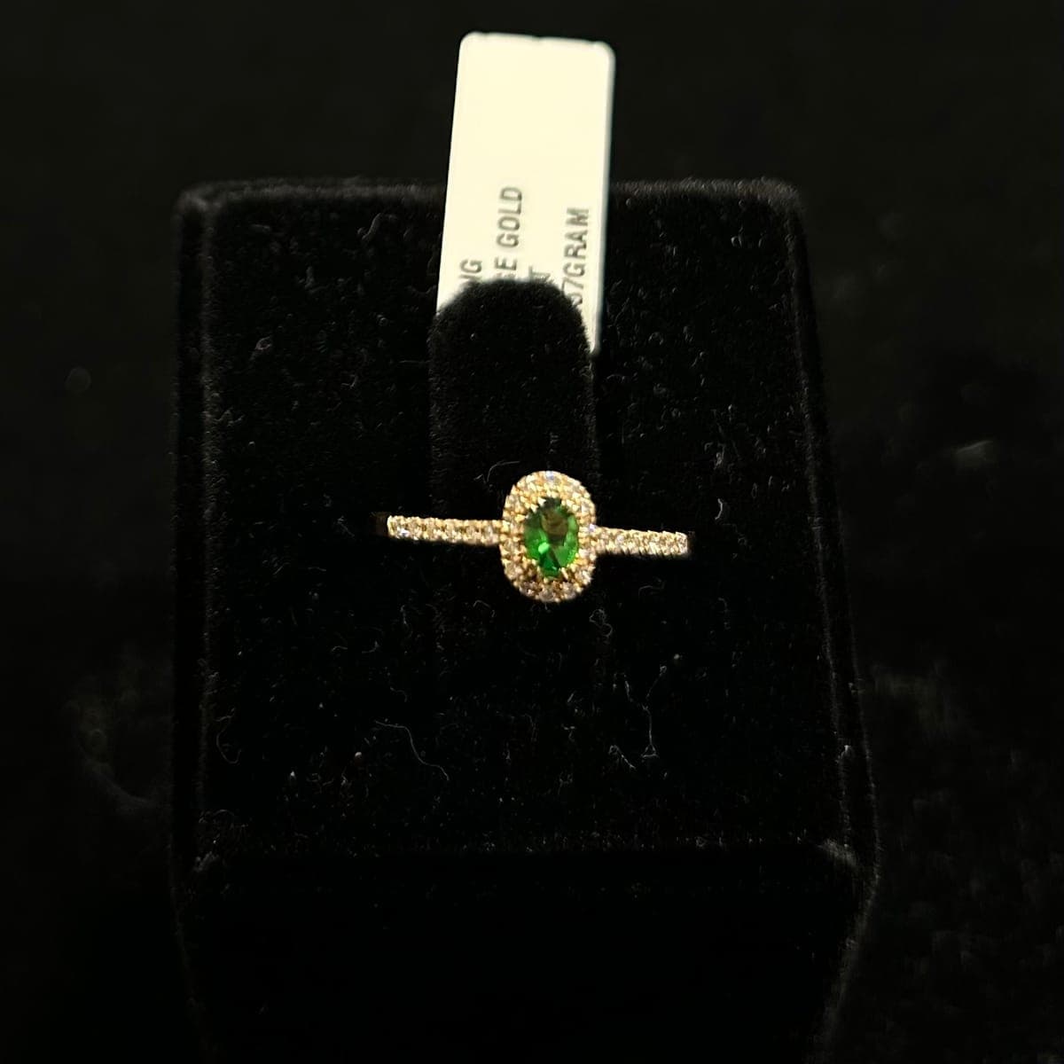 Rose Gold Emerald & Diamond Ring