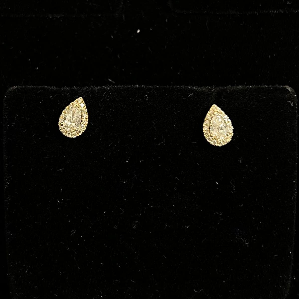 Yellow Gold Diamond Earrings