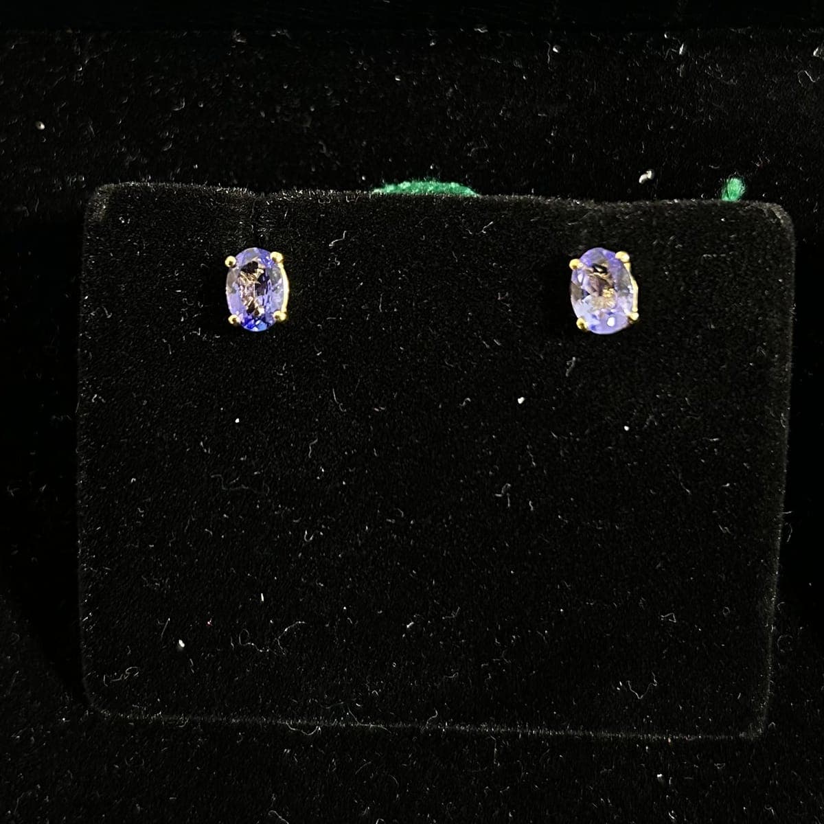Yellow Gold Tanzanite Earrings