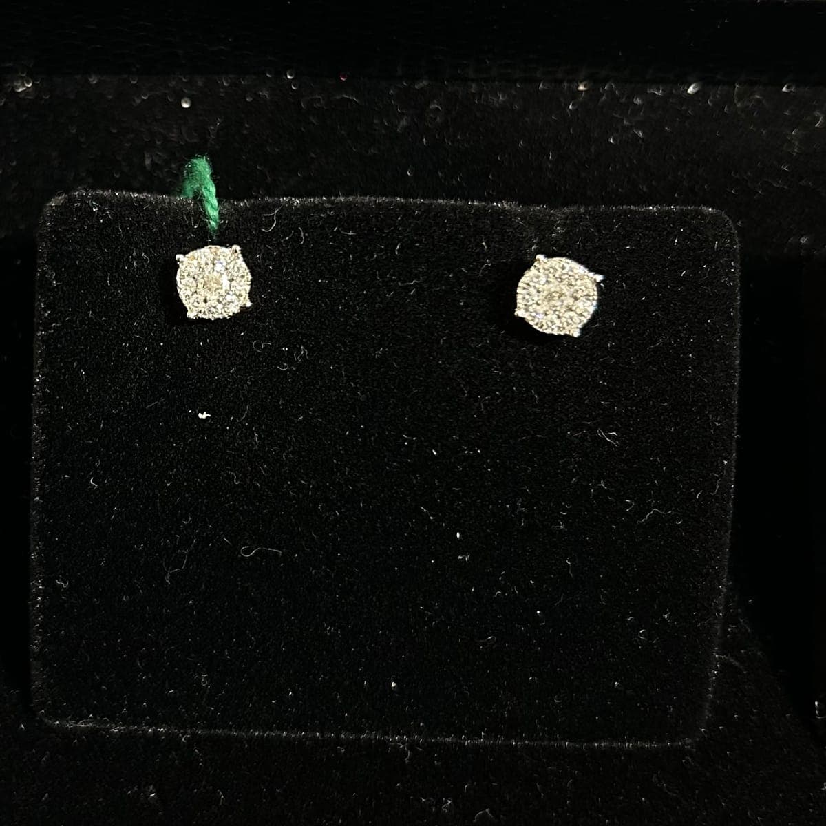 Yellow Gold Diamond Earrings