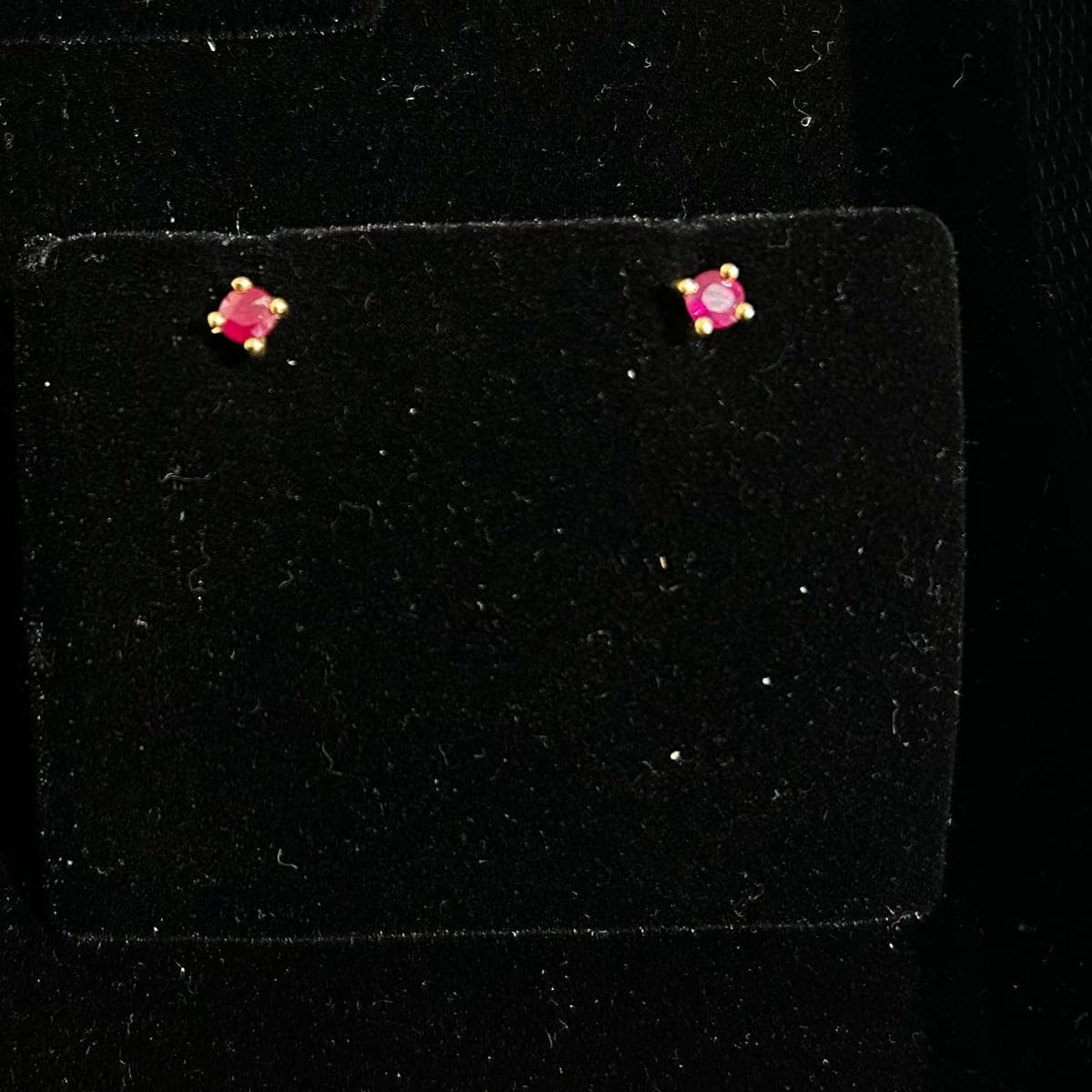 Yellow Gold Ruby Earrings