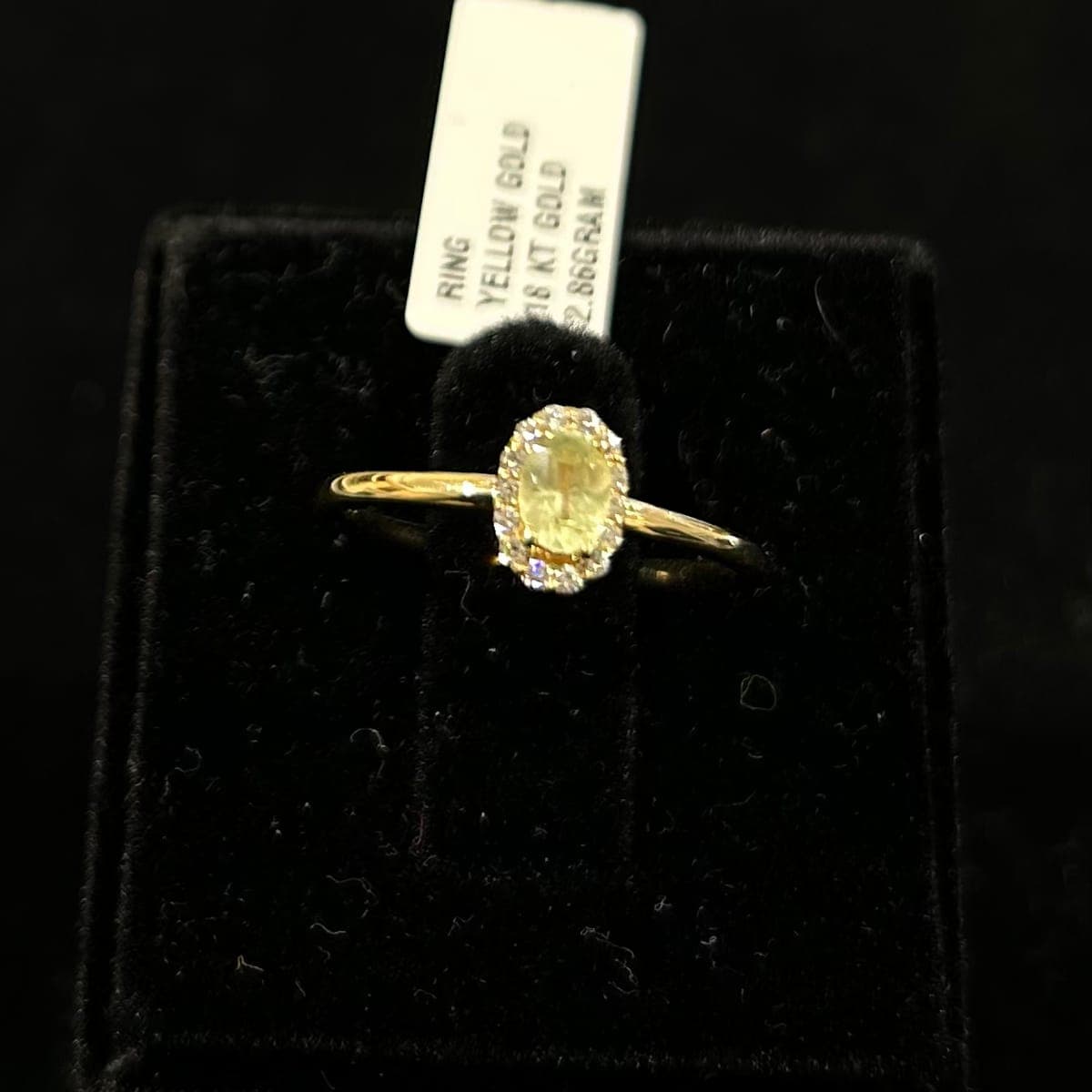 Yellow Gold Sapphire & Diamond Ring