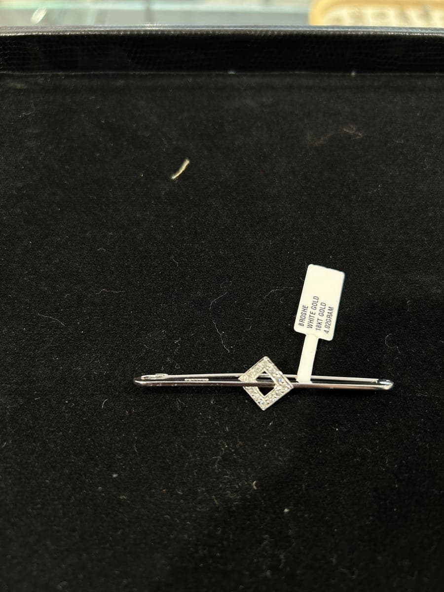 White Gold Diamond Brooch
