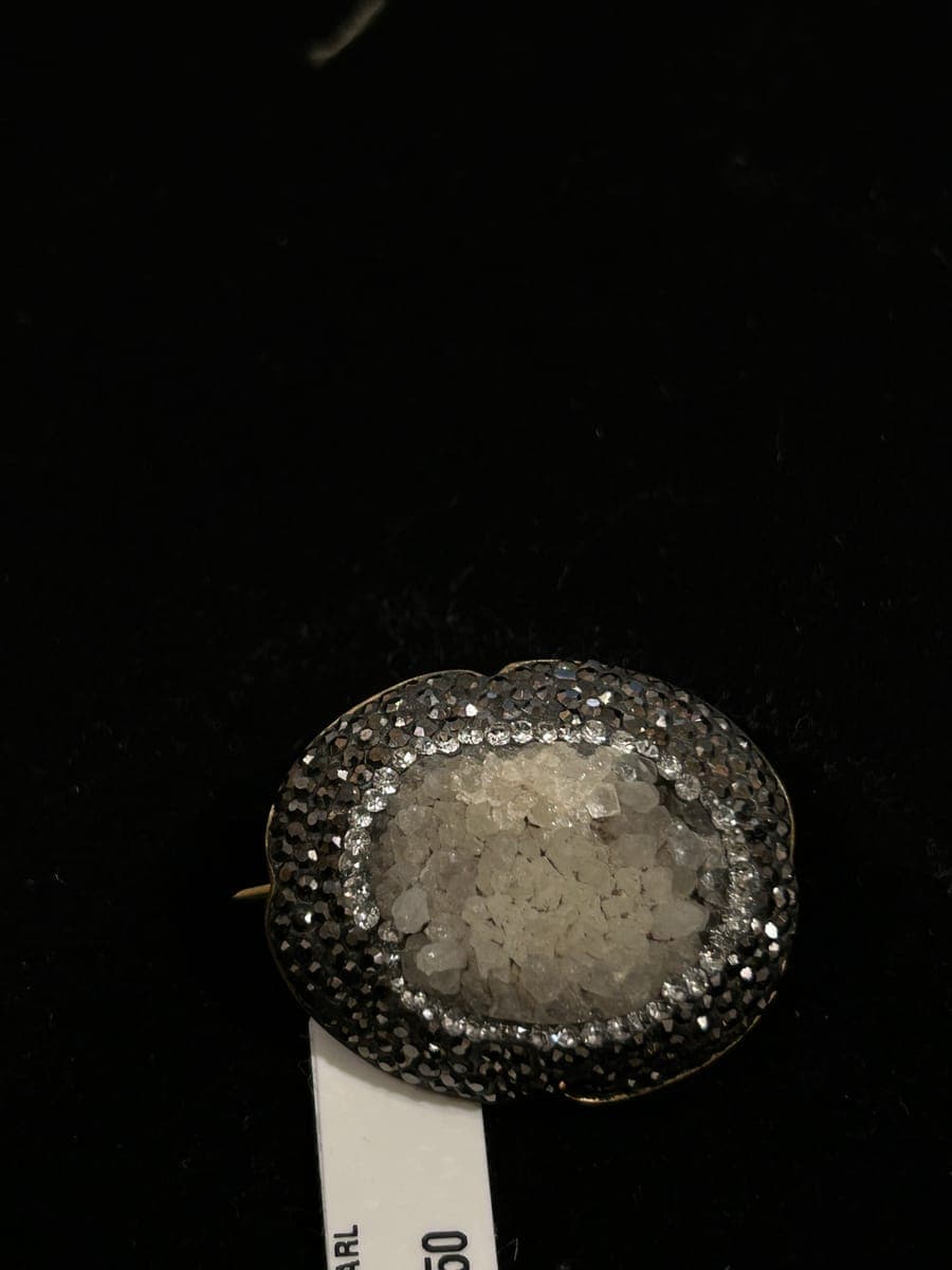 White Gold Pearl Brooch