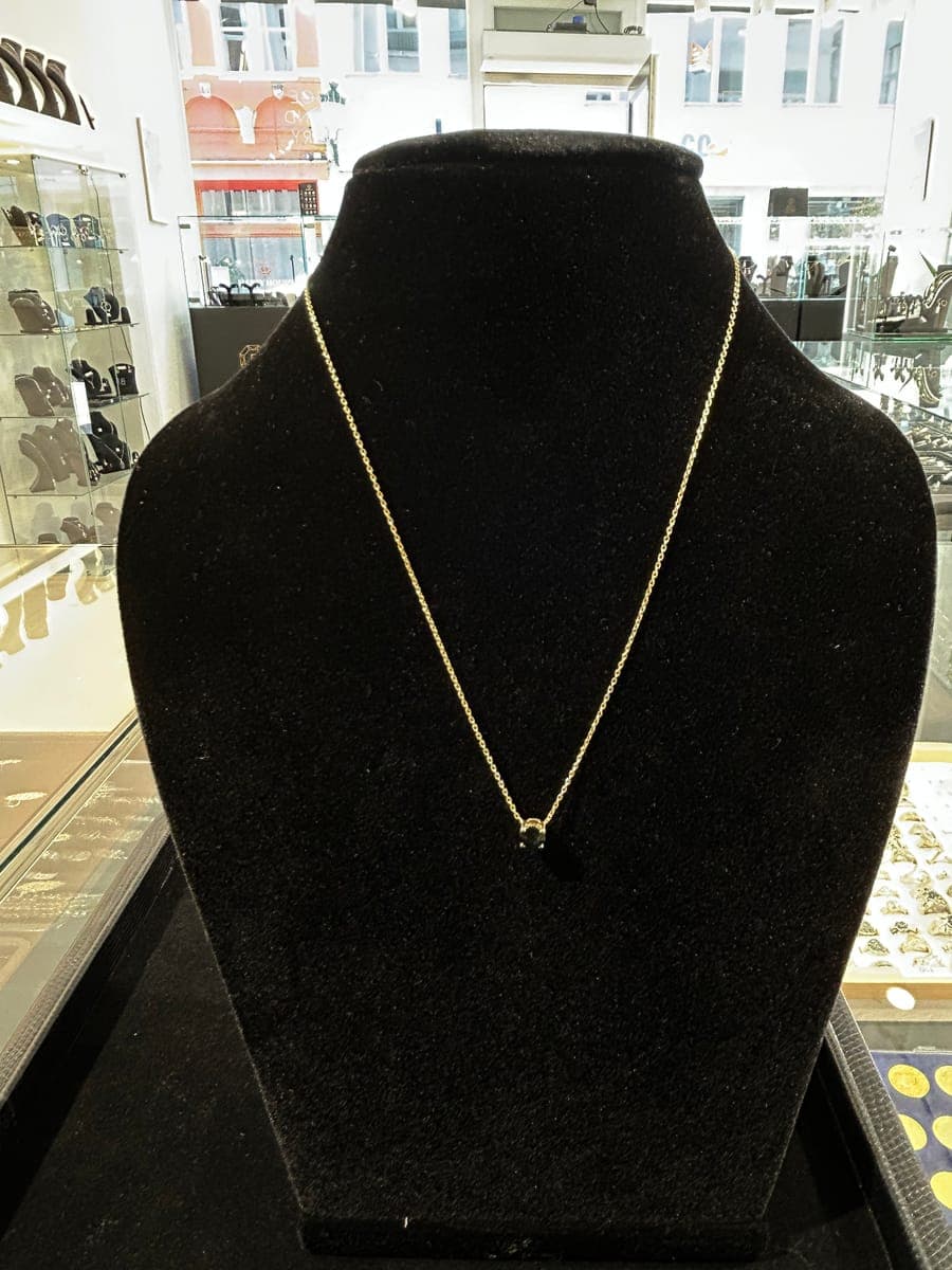 Yellow Gold Sapphire Pendant