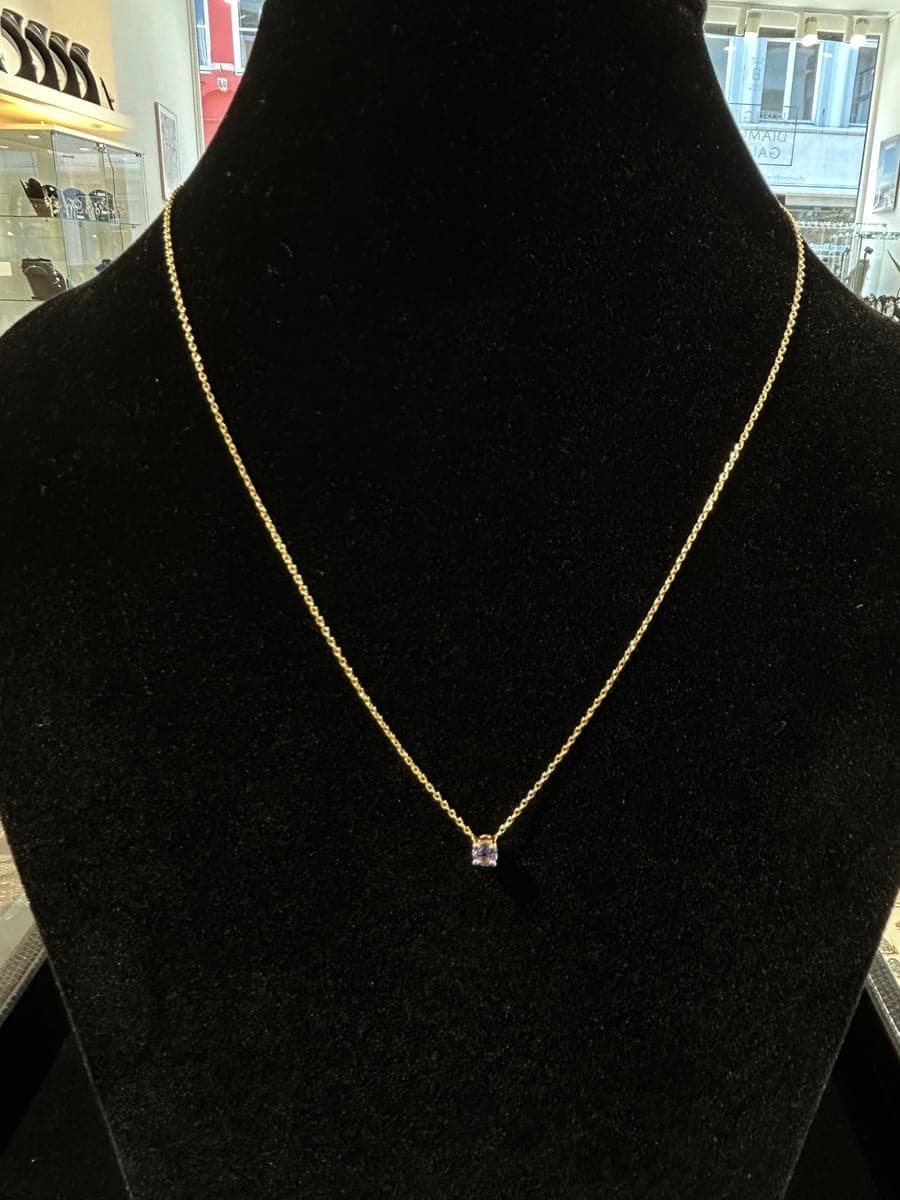 Yellow Gold Tanzanite Pendant