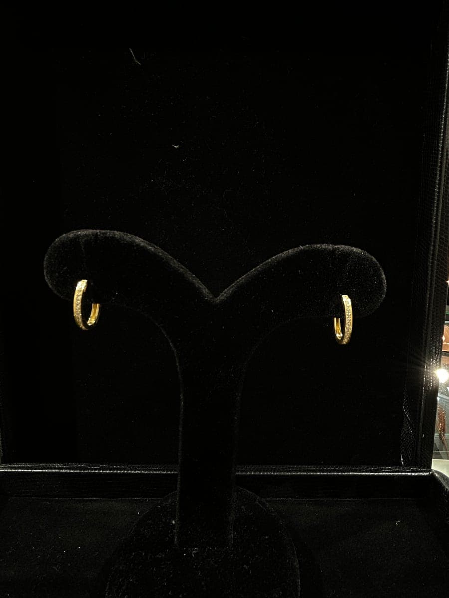 Yellow Gold Diamond Earrings