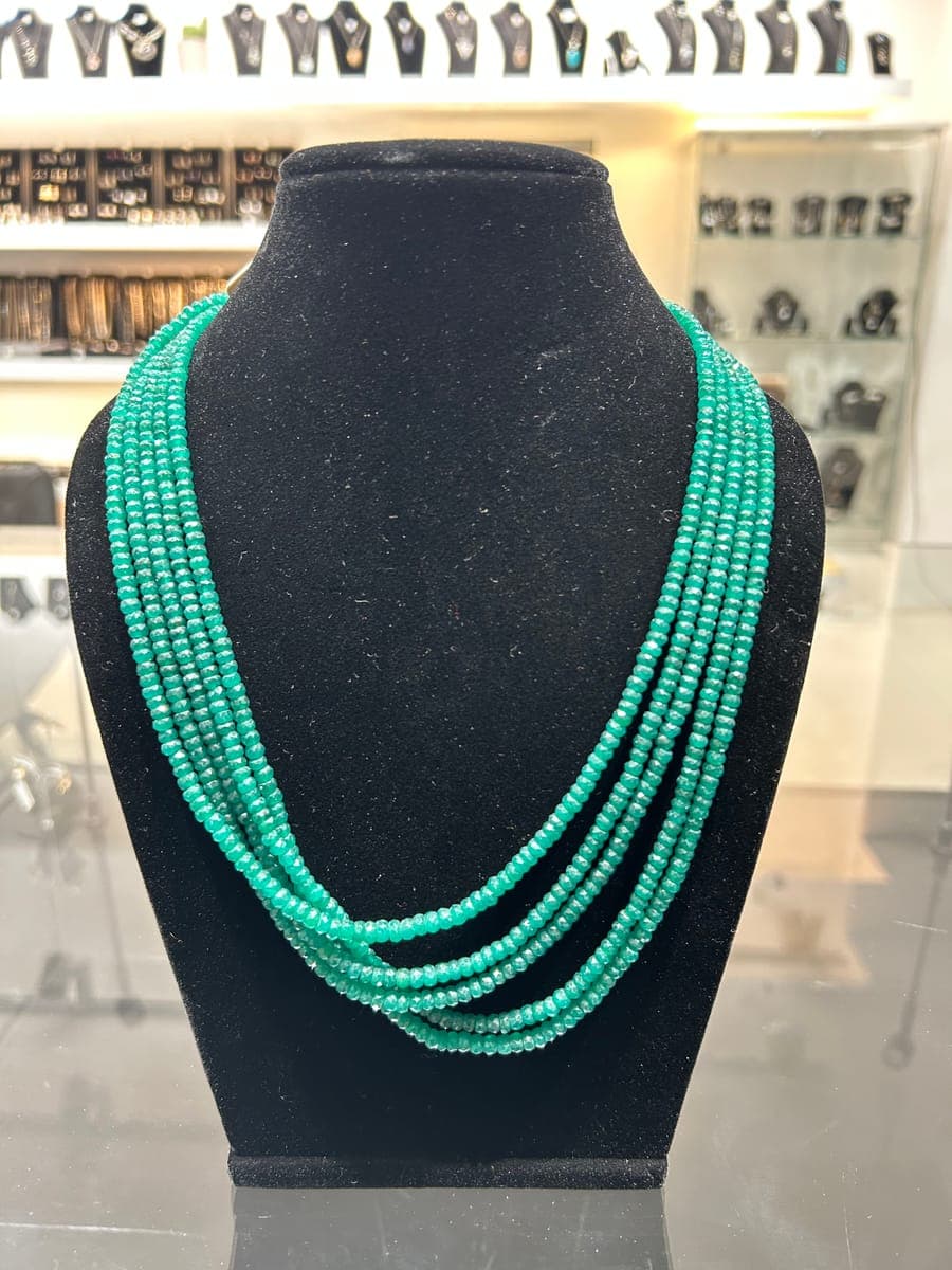 Platinum Emerald Necklace