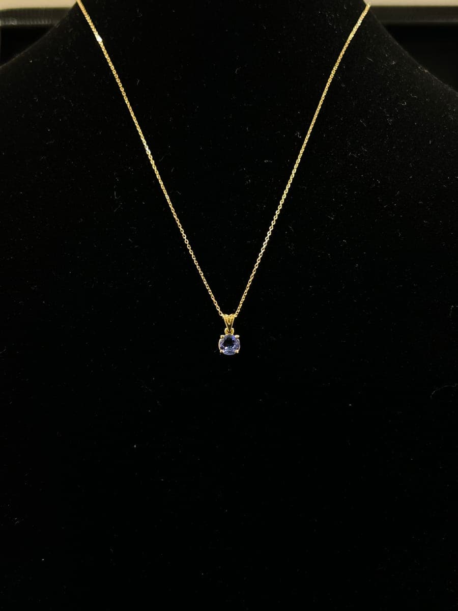 Yellow Gold Tanzanite Pendant