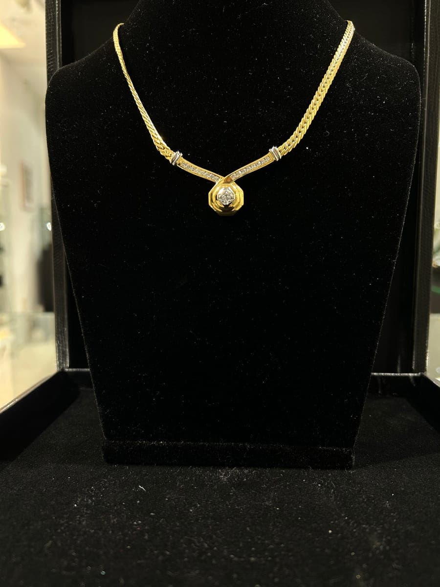 Yellow Gold Diamond Pendant