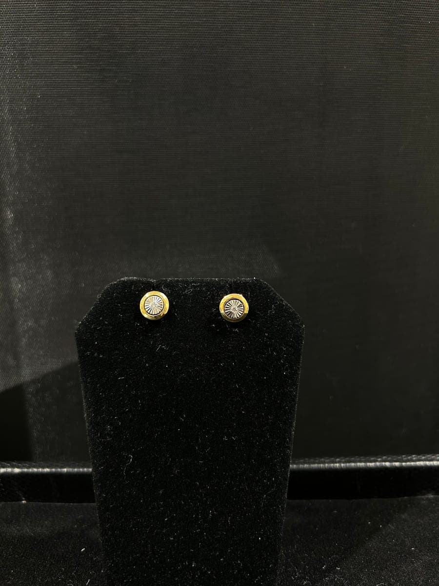 Yellow Gold Diamond Earrings