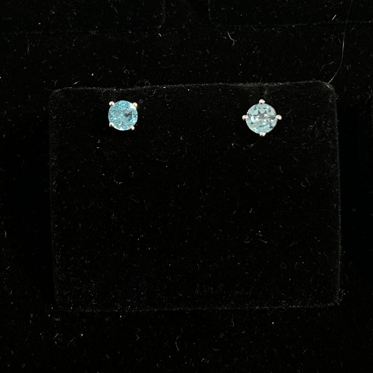 White Gold Topaz Earrings