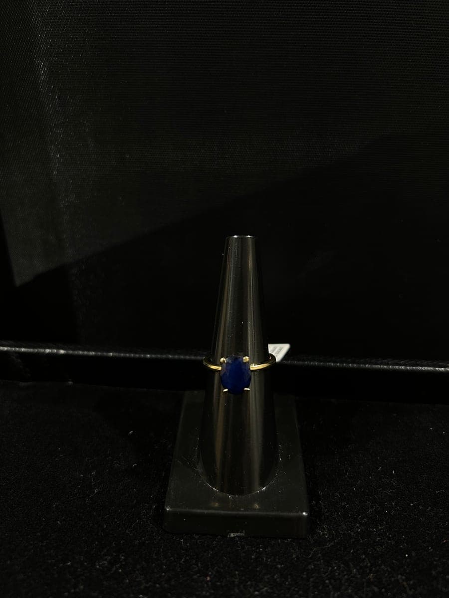 Yellow Gold Sapphire & Diamond Ring