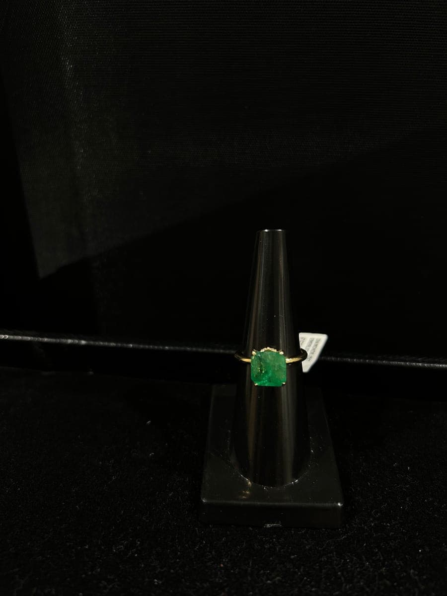 Yellow Gold Emerald & Diamond Ring