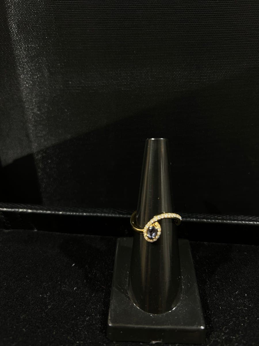 Yellow Gold Sapphire & Diamond Ring