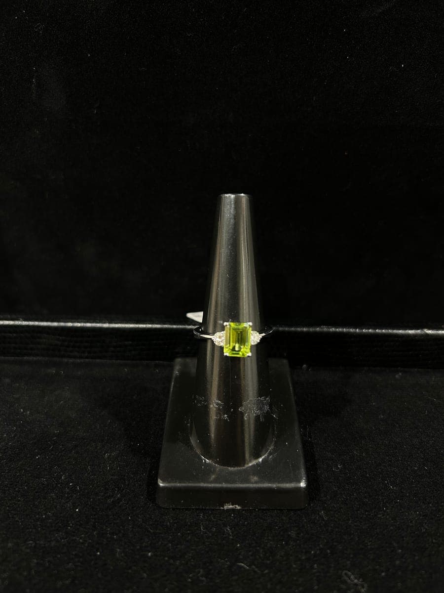 White Gold Citrine & Diamond Ring