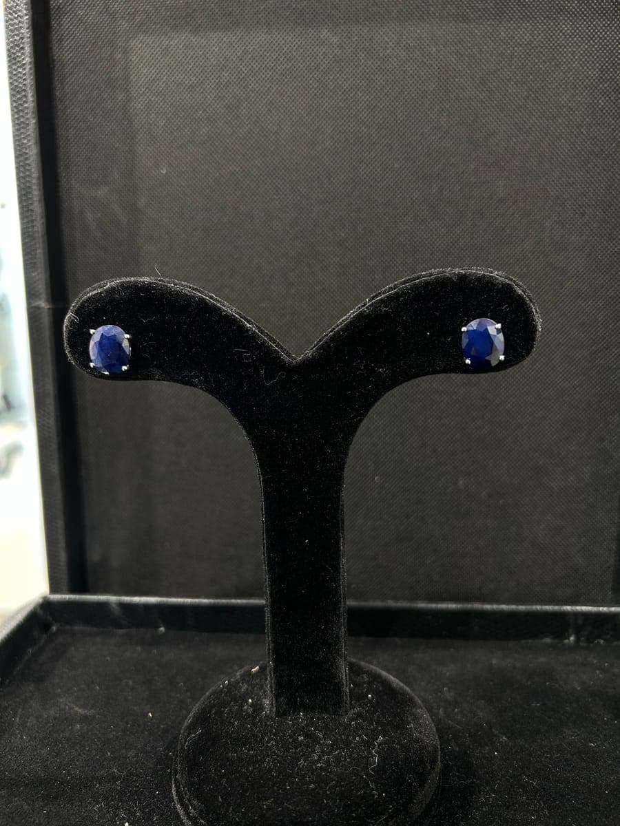 White Gold Sapphire Earrings
