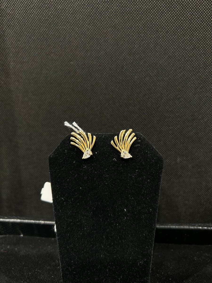 Yellow Gold Diamond Earrings