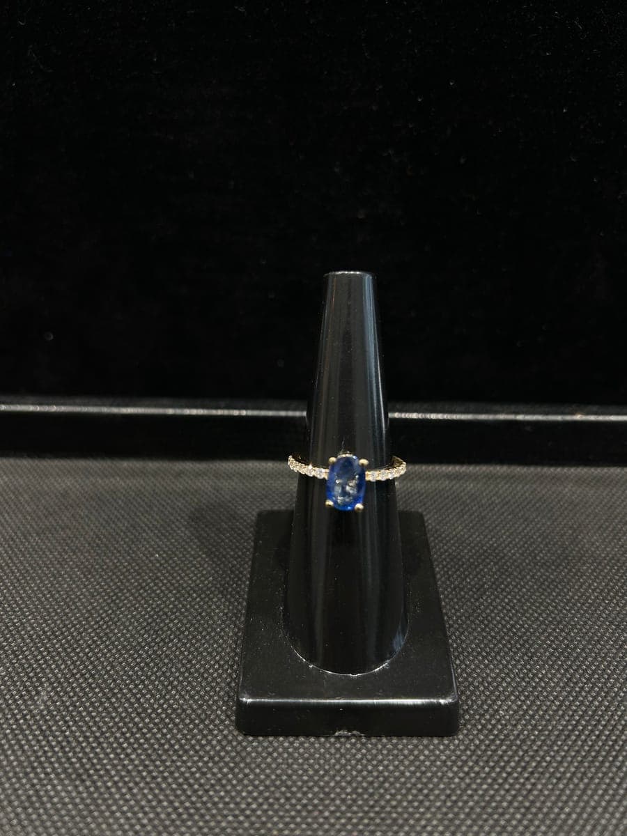 Yellow Gold Sapphire & Diamond Ring