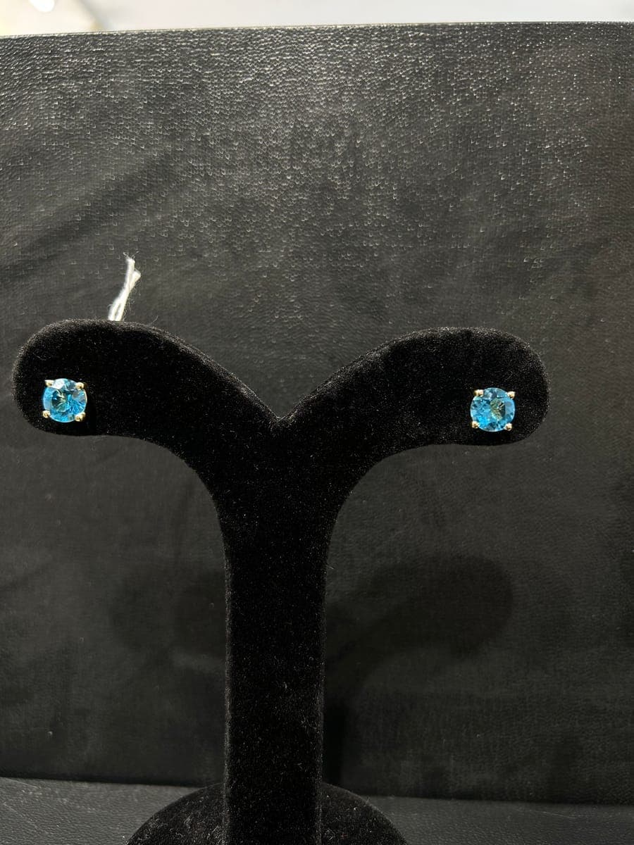 Yellow Gold Topaz Earrings