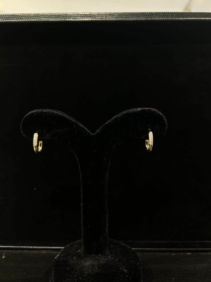 Yellow Gold Diamond Earrings