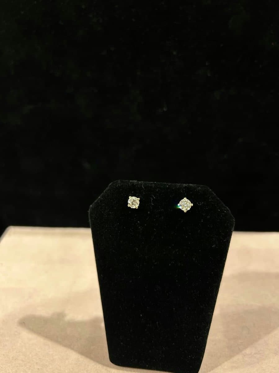 Yellow Gold Diamond Earrings