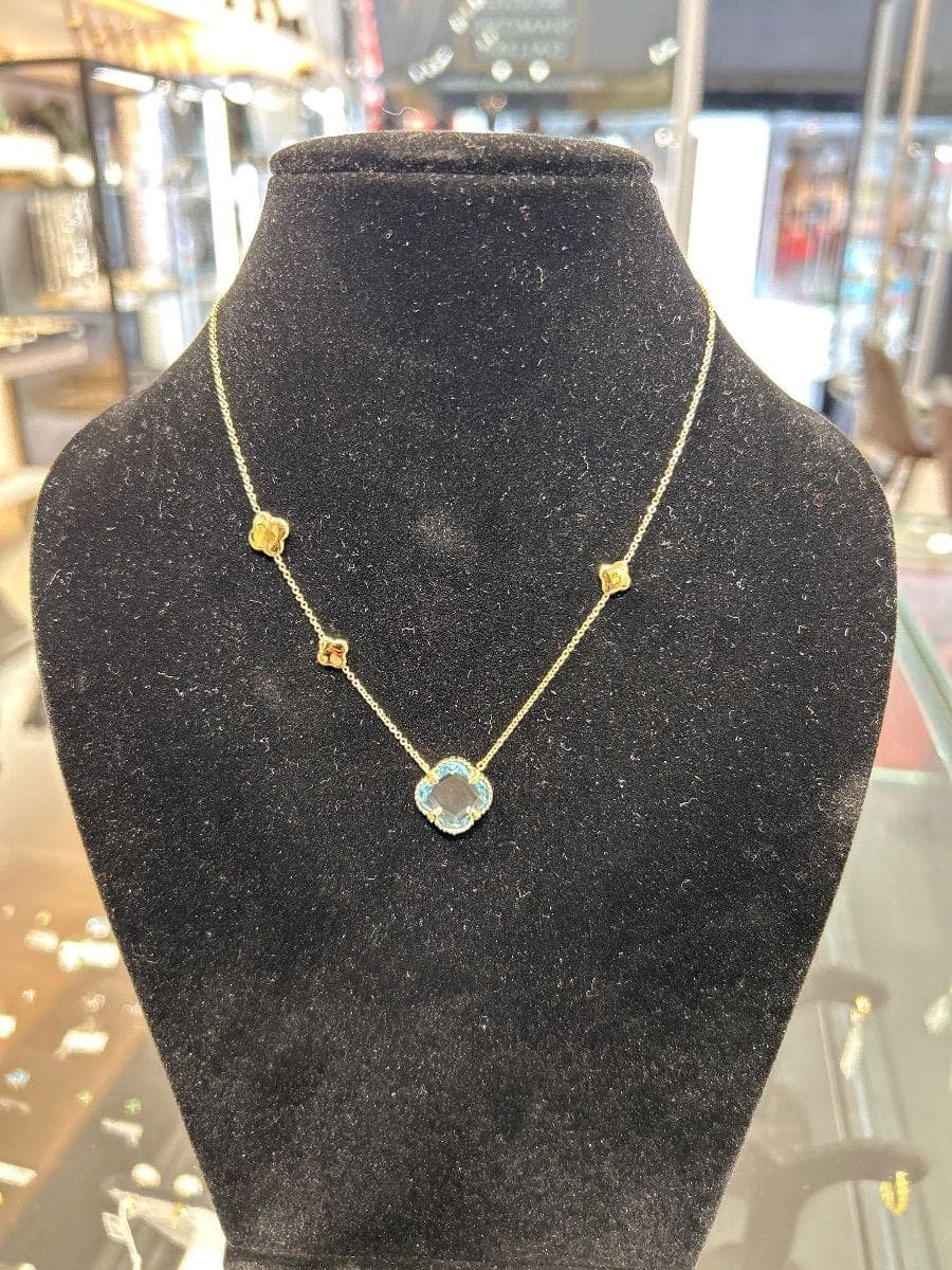 Yellow Gold Aquamarine Pendant