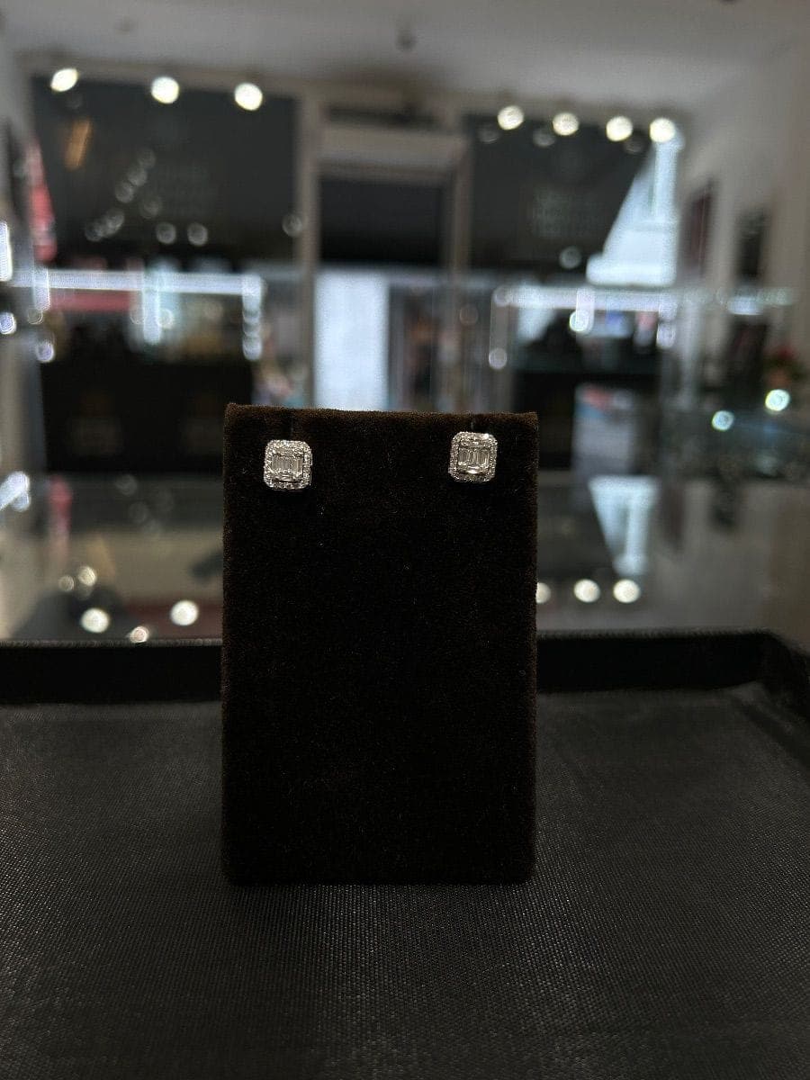 White Gold Diamond Earrings