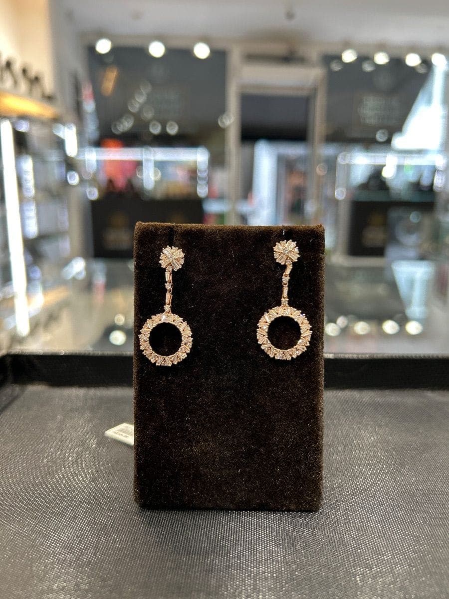 Rose Gold Diamond Earrings