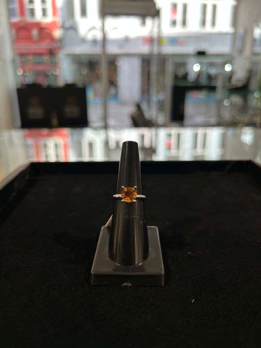 White Gold Citrine Ring