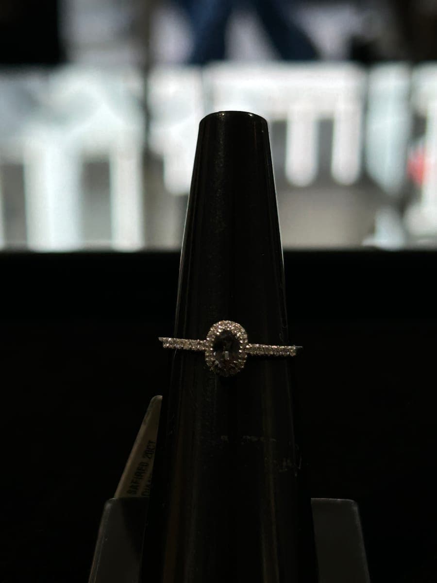 White Gold Sapphire & Diamond Ring
