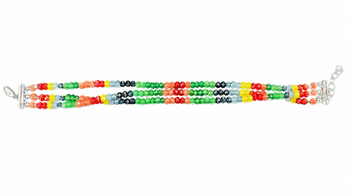White Gold Sapphire & Ruby Bracelet