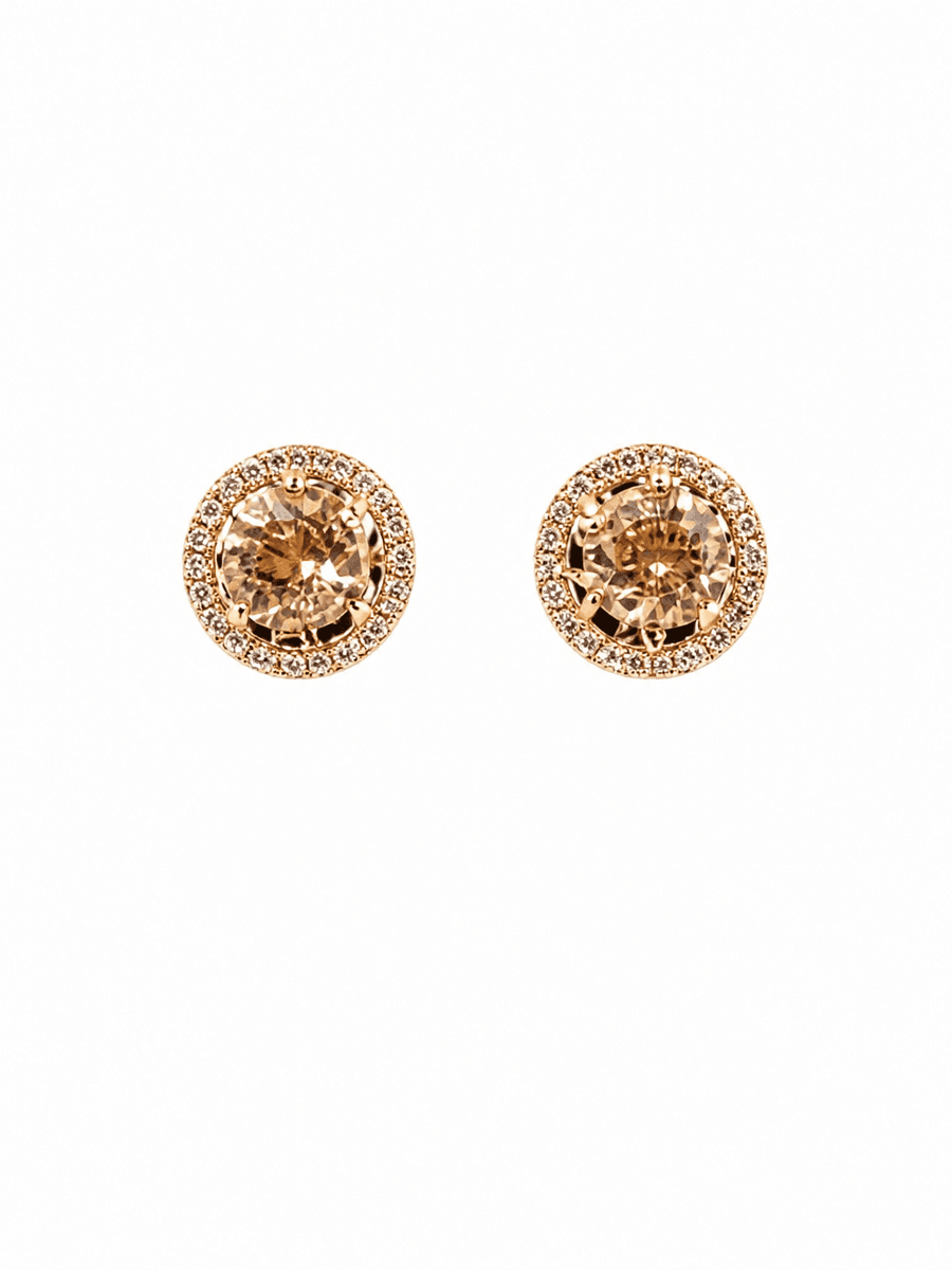 Rose Gold Diamond Earrings