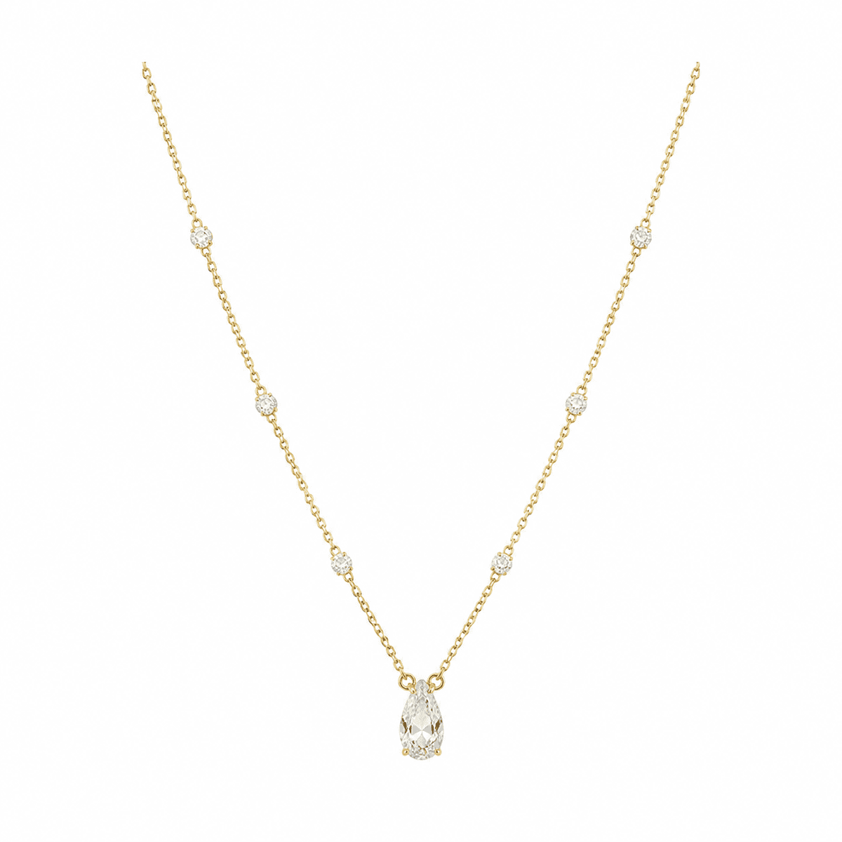 Yellow Gold Diamond & Aquamarine Pendant